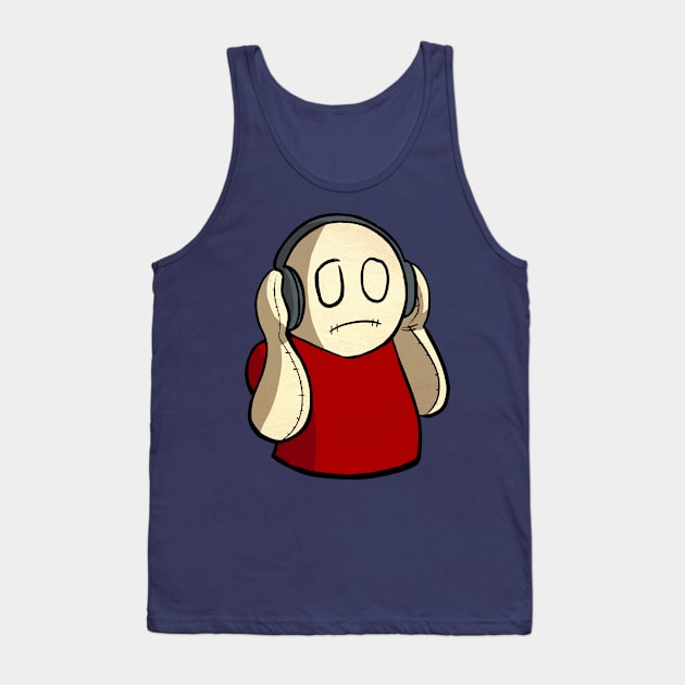 Li'l Depressed Boy -- Headphones Tank Top by DepressedBoy